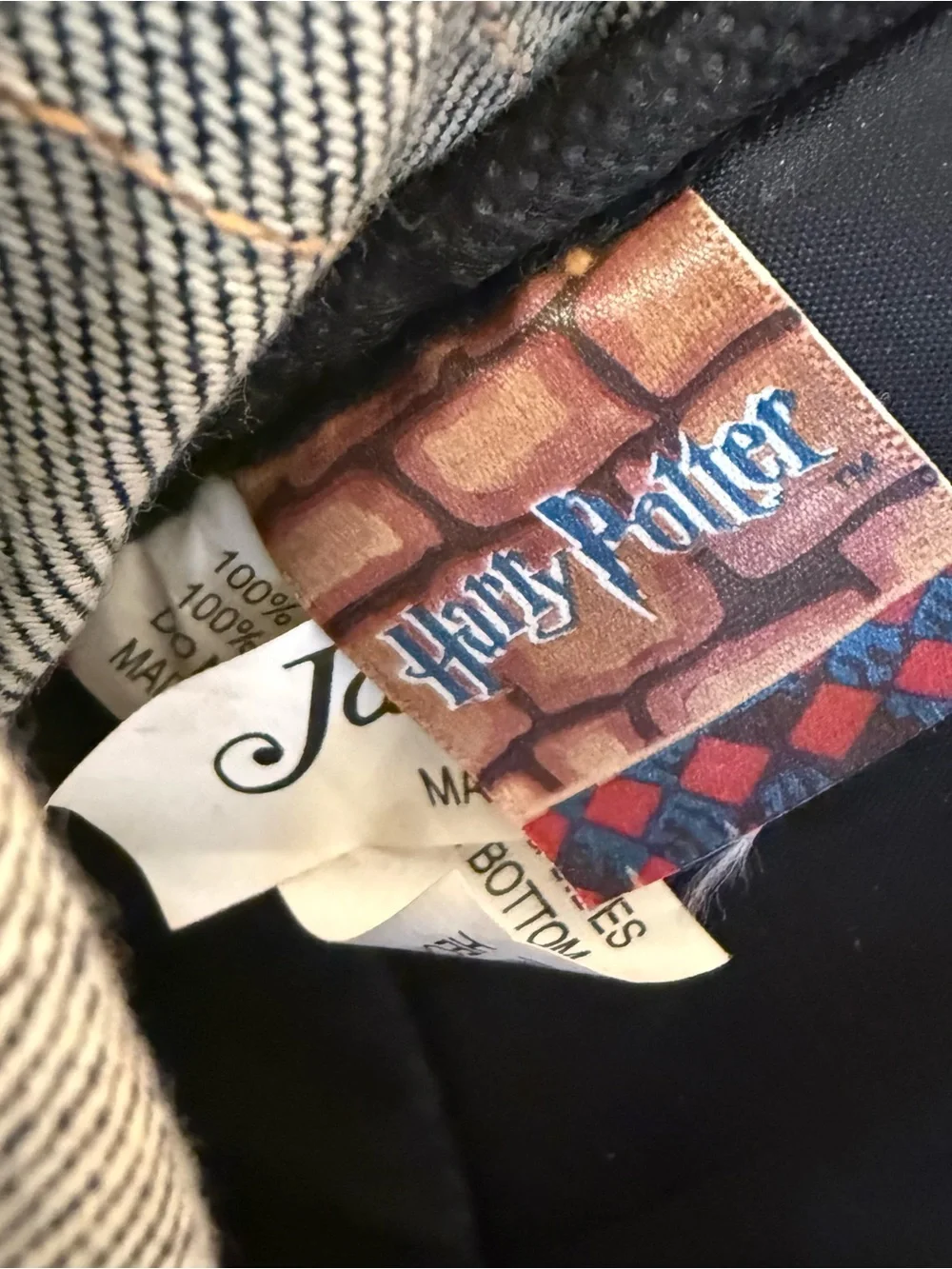 Vintage 2001 Harry Potter Blue Denim School Messenger Laptop Bag NWT